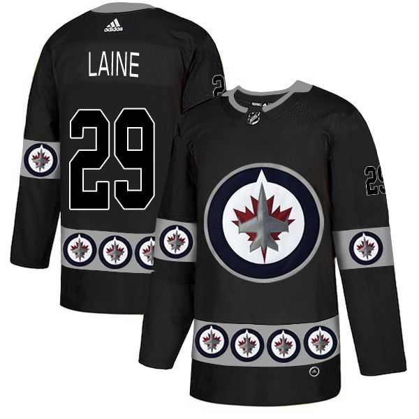 Men Winnipeg Jets #29 Laine Black Adidas Fashion NHL Jersey